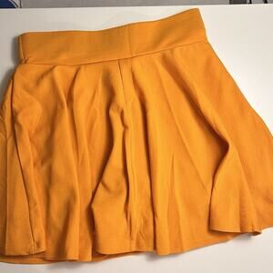Yellow High Waisted Skater Skirt Mini size 3 women’s pleated floaty tennis style